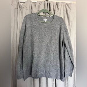 Market & Spruce Gray Women's Crewneck Sweater